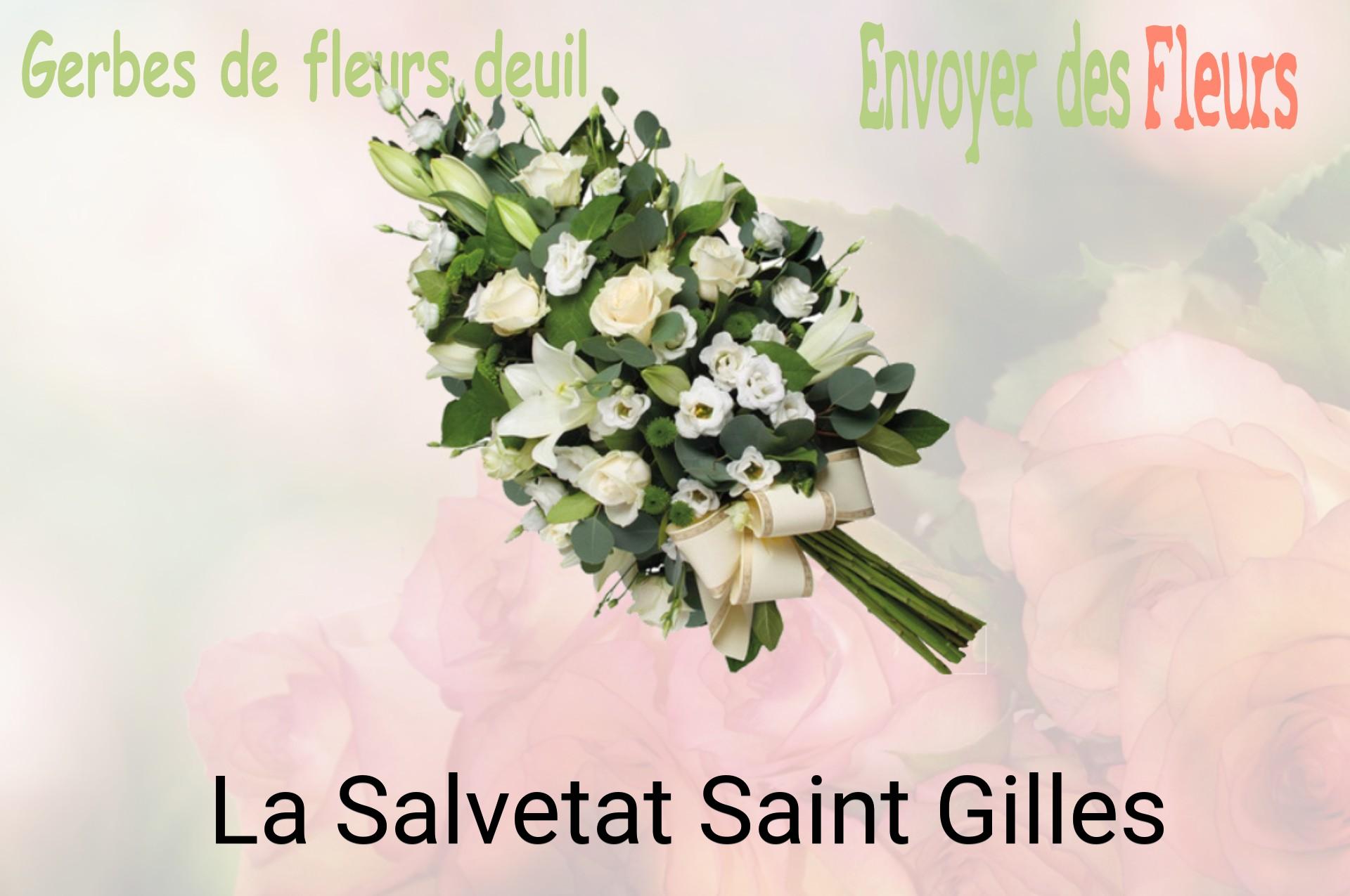 Gerbe de fleurs de deuil livrée à La Salvetat-Saint-Gilles